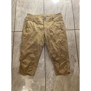 Prana Women's Tan Roll Up Convertible Capri Pants Size 0